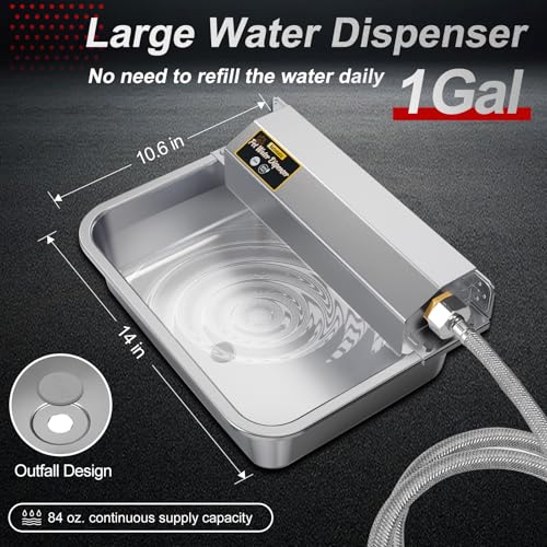 1Gal 3.8L Automatic Water Dispenser for Dogs (SS-sliver)