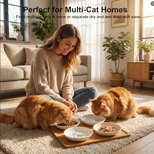 Non Slip Cat Food Bowls (white)