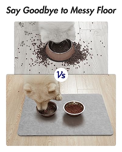 Absorbent Pet Feeding Mat (LIGHTGREY / 23"x34")