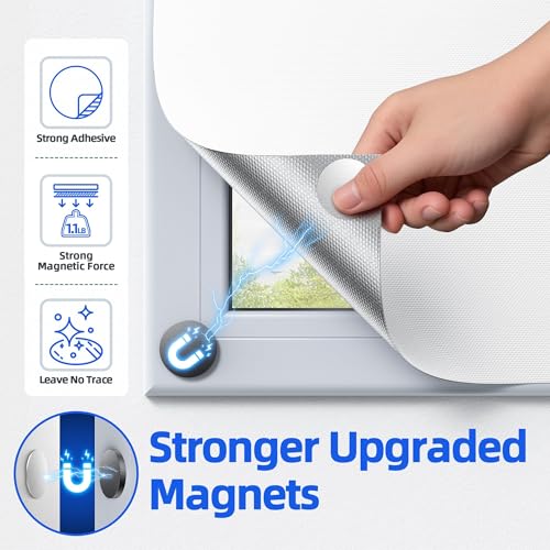 Magnetic Blackout Window Cover (White / 58"W x 105"H)