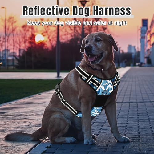 No Pull Dog Harness (Japanese Style Wave / Large)
