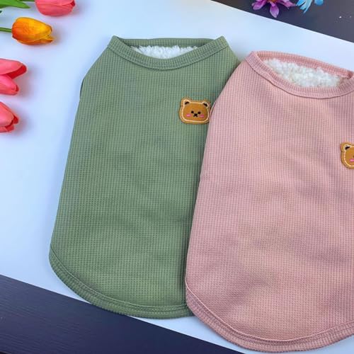 Fleece Cotton Cats & Dogs T (X-Large / Fleece 2PCS Green&Pink)