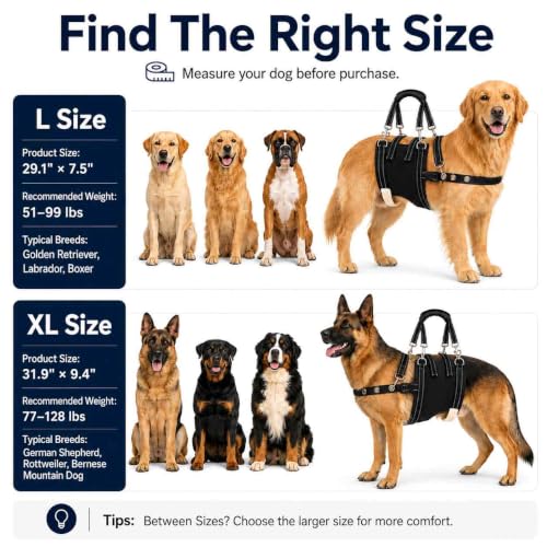 Dog Lift Harness for Large Dogs (Large)