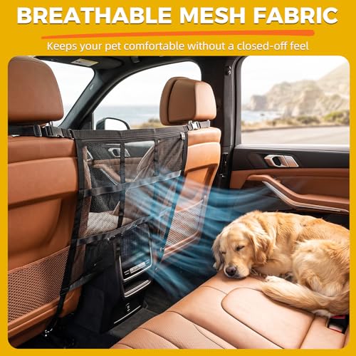 Dog Car Barrier with Storage Pocket Double (23.2" x 23.2")