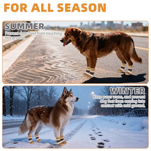 Anti Slip Dog Socks to Prevent Licking Paws and Slipping (Brown & Mocha / X-Large)