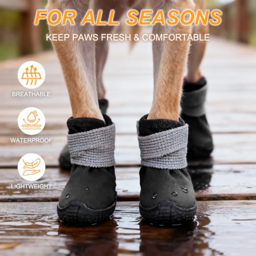Dog Shoes Small Size Dogs (Black,Knit Fabric / #3)
