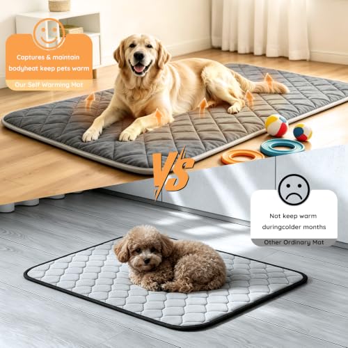 Self Warming Dog Bed Mats for Medium Large Pet (45*28inch)