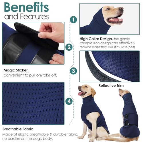 Dog Anxiety Vest (NavyBlue / Large)
