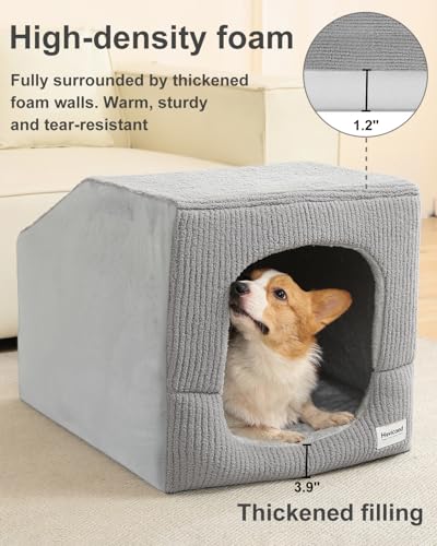 Indoor Dog House Small Sized Dog Tent with Dog Cave Bed 26x20ines (Large (26"L x 20"W x 20"Th))