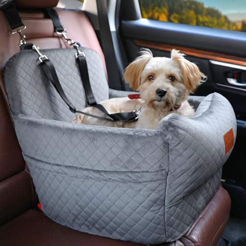 Dog Car Seat for Small Medium Dogs (Grey)