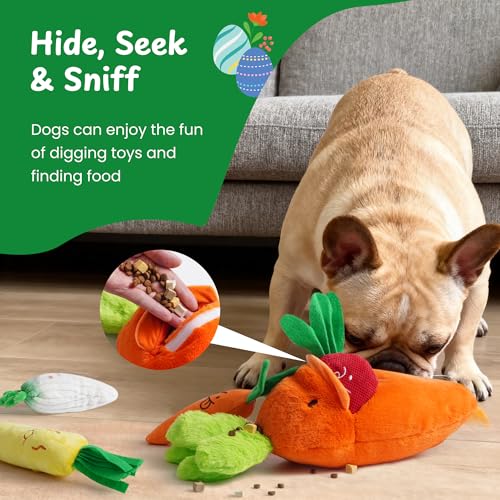 Carrot Dog Toys (Squeaky Carrots)