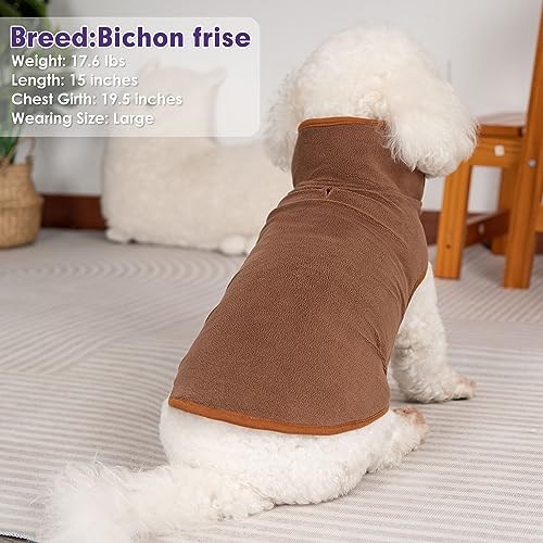 Sherpa Dog Coat Reversible Dog Jackets for Large Dogs (XXX-Large (68-85lbs) / Burgundy)