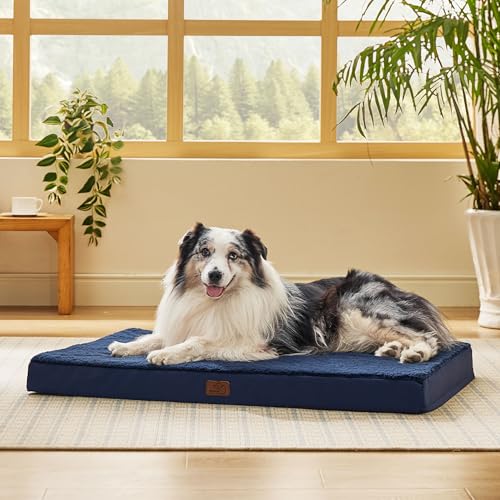 XL Dog Bed for Crate (41"L x 27"W x 3"Th / Ash Navy)
