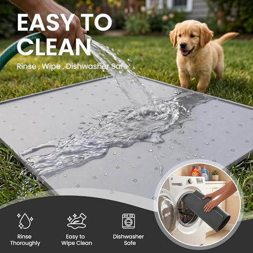 Silicone Pet Feeding Mat (dark grey / 26*26)