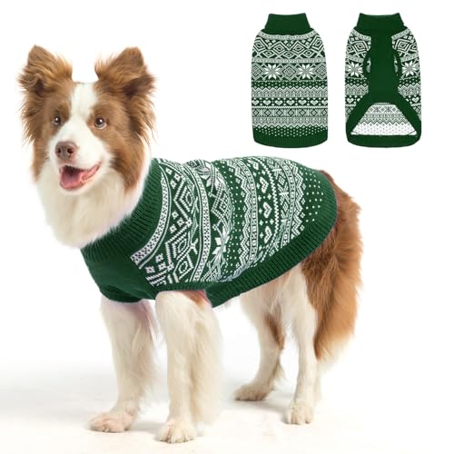 Dog Sweater Argyle (Medium/Large / Green)