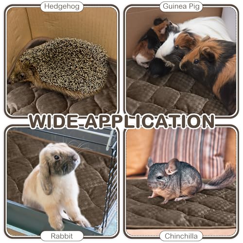 4 Pack Self Warming Cat Mat Self Heating Cat Pad Warm Thermal Pet Bed Washable Dog Crate Pad Body Heat Dog Bed Mat Blanket Non Slip Bottom for Outdoor Indoor Pets (16 x 20 Inch / Coffee)