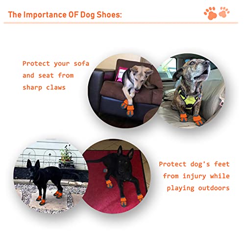 Dog Shoes for Hot Pavement (Size 5 / Orange)