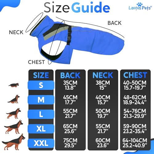 Dog Clothes Dog Raincoat (Blue / Large)