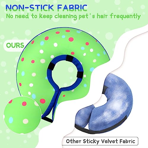 Inflatable Dog Cone Collar Alternative After Surgery (Donut Green / XL(Neck 14"-18"))