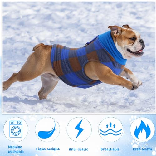 10 Pack X Large Dog Sweater Fleece Pet Dog Plaid Clothes Winter (X-L / Bright)