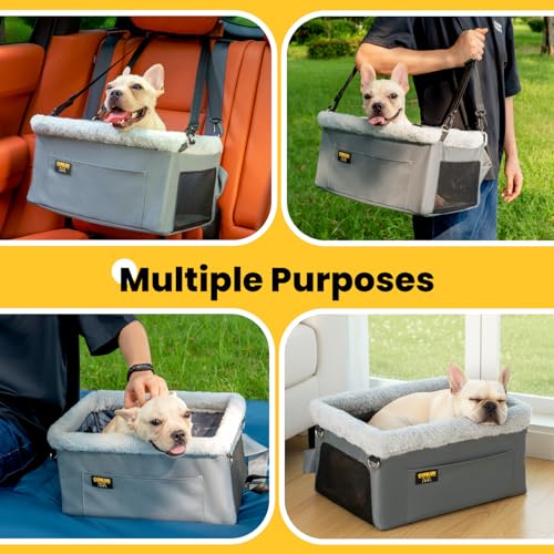 2 Pack Dog Car Seat (Grey / 2 Pack-Small Dogs under 20lbs)
