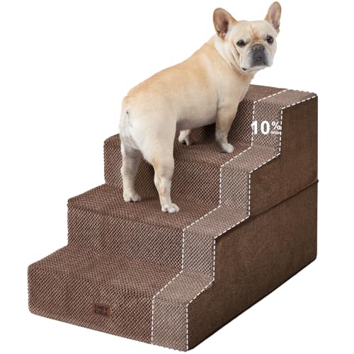 Dog Stairs for Bed 18" H (Brown / Extra Wide 16.5" x 28" x 18")