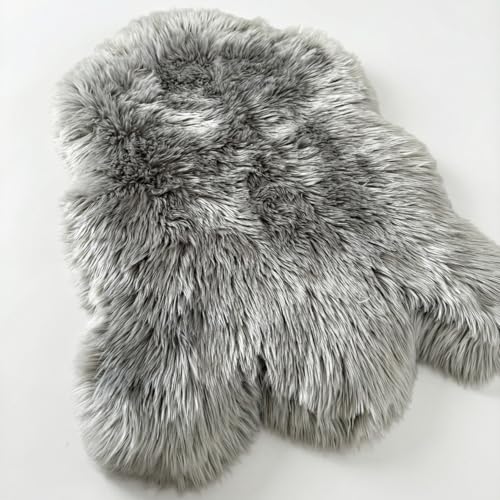 Faux Fur Orthopedic Dog Bed (Grey / Small)