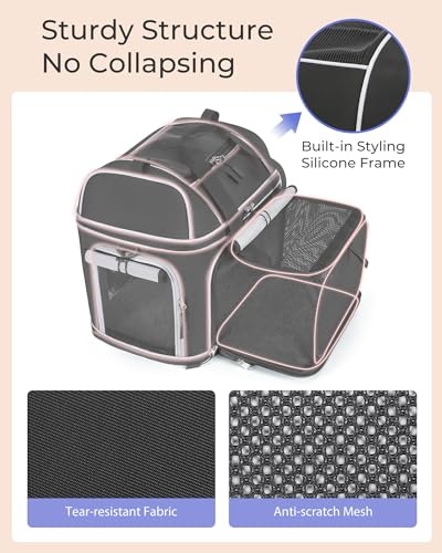 Expandable Pet Carrier (17.3"L x 11.8"W x 11.0"H / 3-Black)