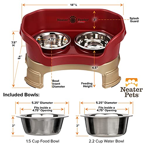 Neater Feeder Deluxe Mess (Small + Standard Bowl / Cranberry)