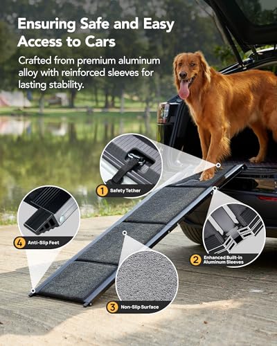Dog Ramp for Car (Upgraded 71'' L x 19.7" W)