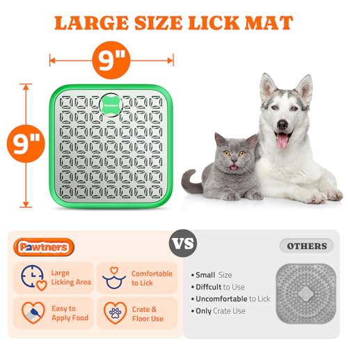 Stainless Steel Large Lick Mat for Dogs (green / 2pack)