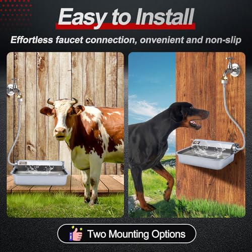 1Gal 3.8L Automatic Water Dispenser for Dogs (SS-sliver)