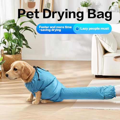 Dog Drying Bag Quick Dry Pet Grooming Dryer Bag for Small Medium Large Dogs and Cats (L)