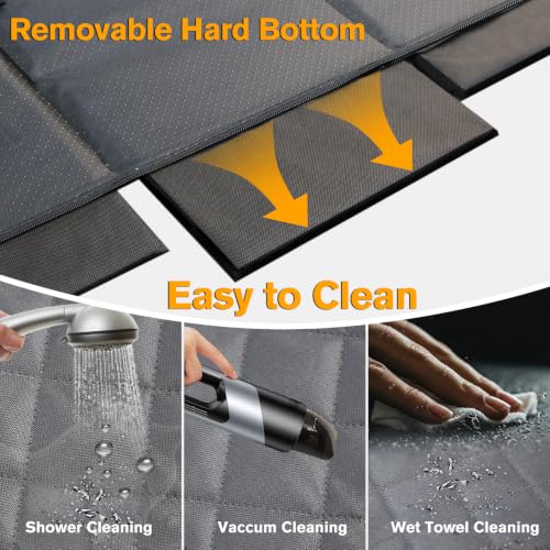 Dog Car Seat Cover for Back Seat (gray / L - 50.5"W x 60.5"L - Car/SUV)