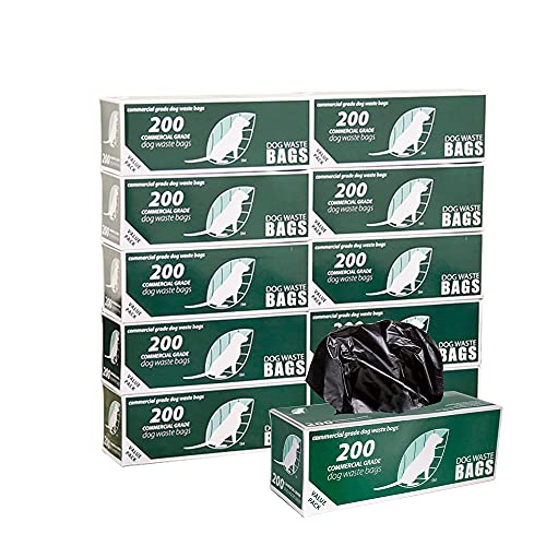 2 000 Commercial Dog Waste Station Refill Bags (Opaque Black / 1 Count (Pack of 10))