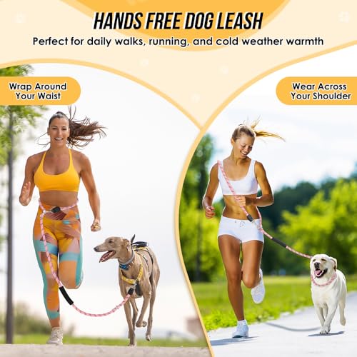 Hands Free Dog Leash (Pink)