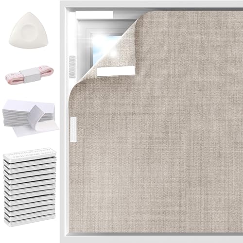Linen 100% Blackout Curtain (Khaki / 118"W x 57"L (Pack of 1))
