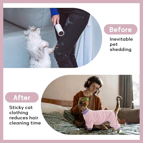 Cat Recovery Sweater for Licking & Hair Control (XX-Large / LightPink)