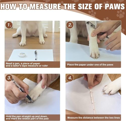 Anti Slip Dog Socks to Prevent Licking Paws for Hot Pavement (Brown / X-Large)