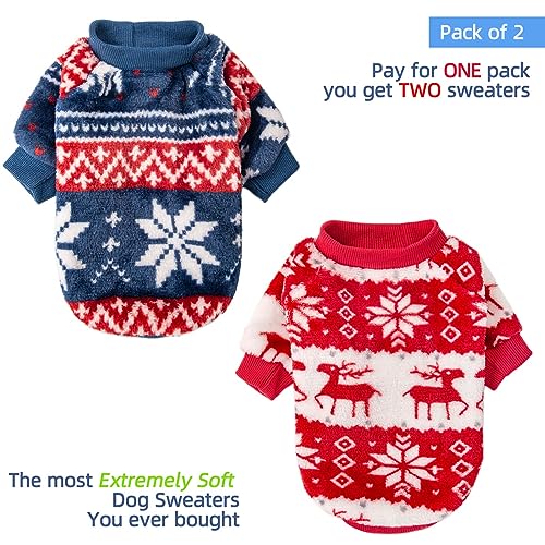 Christmas Dog Sweater (Red,Blue / X-Small)