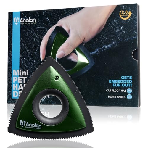 Mini Pet Hair Remover for Car Detailing Dog Hair Tool Brush (Forest Green)