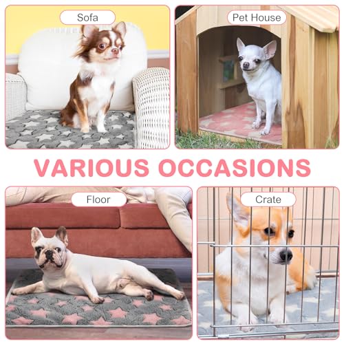 4 Pack Self Heating Cat Bed Cat Self Warming Pad with Removable Cover Extra Warm Thermal Pet Pad Washable Pet Crate Mat Anti Slip Kennel for Indoor Outdoor Pets (16 x 20 Inches)
