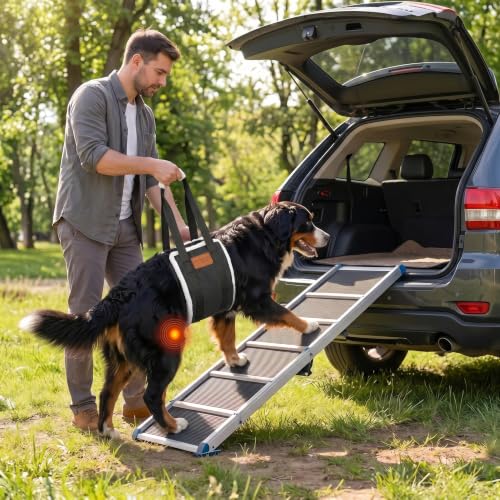 Adjustable Dog Lifting Harness (Black / Large)