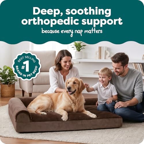 Orthopedic Dog Bed for Large Dogs (Jumbo / Sable Brown)