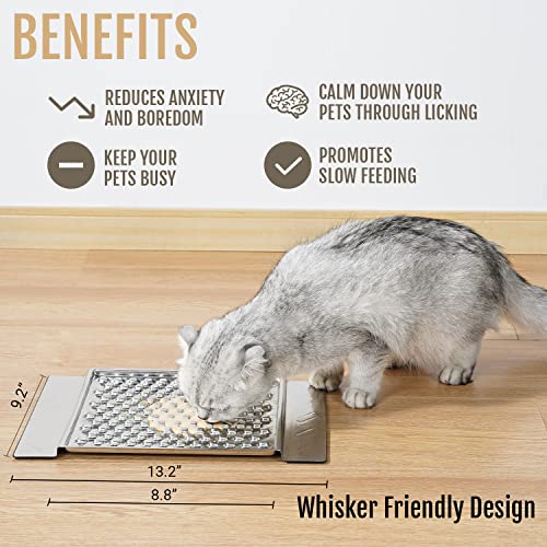 304 Stainless Steel Lick Mat for Dogs & Cats (Stainless Steel (Single))