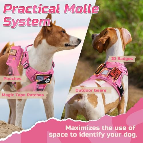 Tactical Dog Harness for X (Pink camo / X-Large)