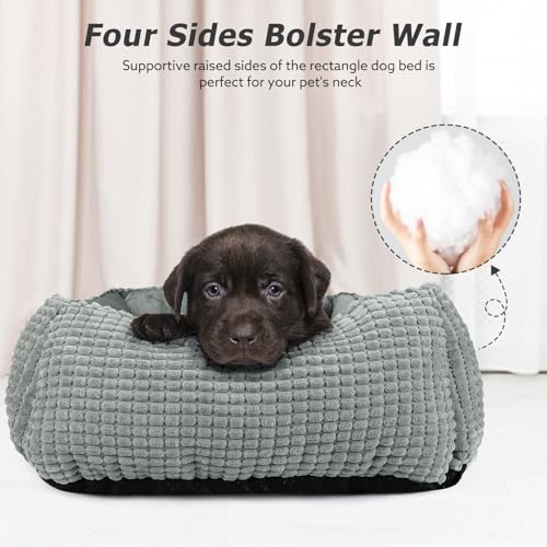 Dog Beds for Medium Dogs Washable (Light Gray / M(25’’x 21’’x 8’’))