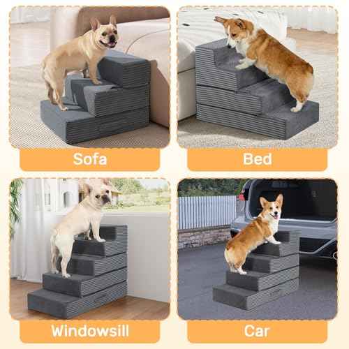 Dog Stairs for Small Dogs (15.7 X 18 X 13.5 In)