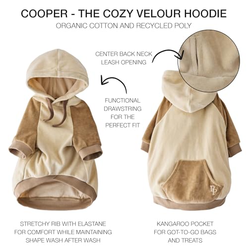 Cooper II Dog Hoodie (Coffee Color Block / XX-Large (70-110 lbs))