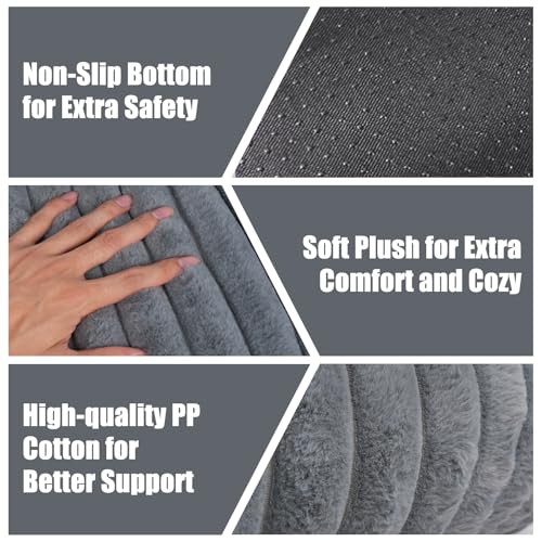 Cat Beds for Indoor Cats (24 x 24 inches / Dark Gray)